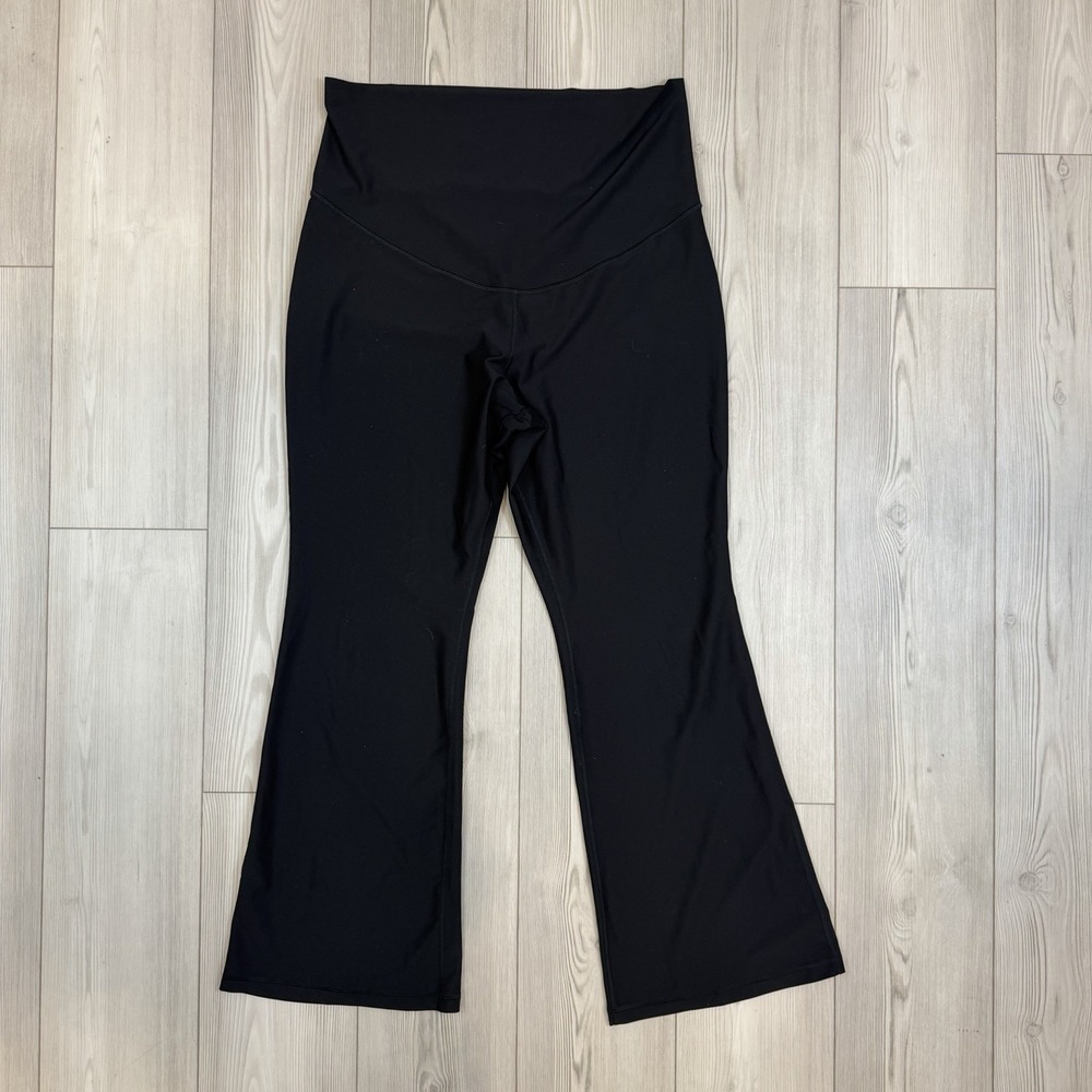 Old Navy XL Black Maternity Full-Panel PowerSoft Flare Leggings‎ 849793
